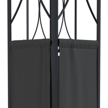 vidaXL Κιόσκι με Οροφή Ανθρακί 300 x 300 x 270 εκ. από Ατσάλι