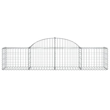 vidaXL Συρματοκιβώτια Τοξωτά 4 τεμ. 200x50x40/60 εκ. Γαλβαν. Ατσάλι