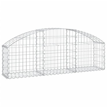 vidaXL Συρματοκιβώτιο Τοξωτό 150x30x40/60εκ. από Γαλβανισμένο Χάλυβα