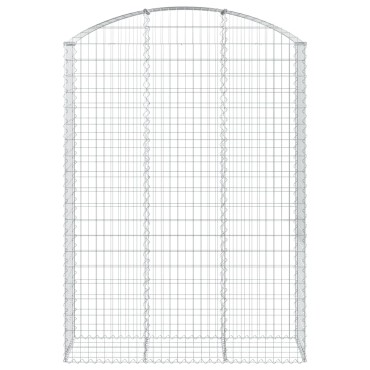 vidaXL Συρματοκιβώτιο Τοξωτό 150x50x200/220εκ. από Γαλβανισμένο Χάλυβα