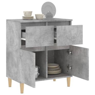 vidaXL Ντουλάπι Γκρι Σκυροδέματος 60x35x70cm Επεξεργασμένο Ξύλο 1 τεμ.