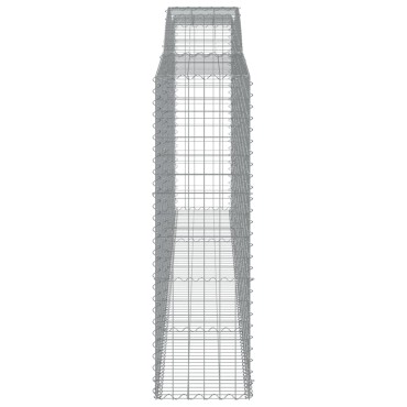 vidaXL Συρματοκιβώτια Τοξωτά 5 τεμ. 400x50x160/180 εκ. Γαλβαν. Ατσάλι