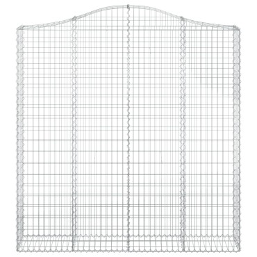 vidaXL Συρματοκιβώτιο Τοξωτό 200x30x200/220εκ. από Γαλβανισμένο Χάλυβα