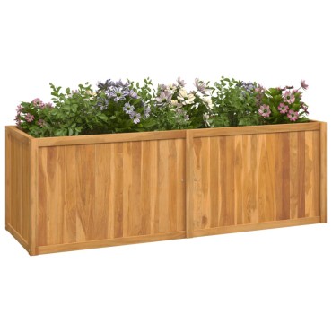 vidaXL Ζαρντινιέρα Υπερυψωμένη 150 x 50 x 50 εκ. από Μασίφ Ξύλο Teak