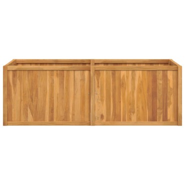 vidaXL Ζαρντινιέρα Υπερυψωμένη 150 x 50 x 50 εκ. από Μασίφ Ξύλο Teak