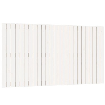 vidaXL Κεφαλάρι Τοίχου Λευκό 159,5x3x90cm από Μασίφ Ξύλο Πεύκου 1 τεμ.