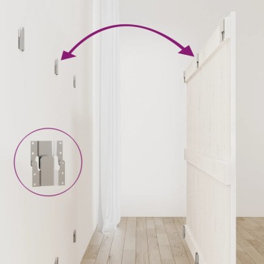 vidaXL Κεφαλάρι Τοίχου Λευκό 159,5x3x90cm από Μασίφ Ξύλο Πεύκου 1 τεμ.