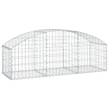vidaXL Συρματοκιβώτιο Τοξωτό 150x50x40/60εκ. από Γαλβανισμένο Χάλυβα