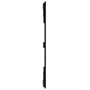 vidaXL Κεφαλάρι Τοίχου Μαύρο 159,5x3x90cm από Μασίφ Ξύλο Πεύκου 1 τεμ.