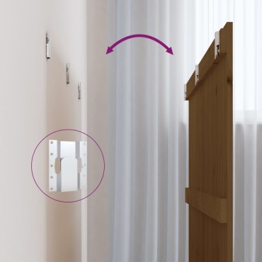 vidaXL Κεφαλάρι Τοίχου Μελί 185x3x90cm από Μασίφ Ξύλο Πεύκου 1 τεμ.
