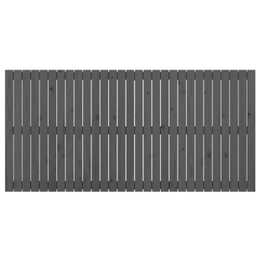 vidaXL Κεφαλάρι Τοίχου Γκρι 185x3x90cm από Μασίφ Ξύλο Πεύκου 1 τεμ.