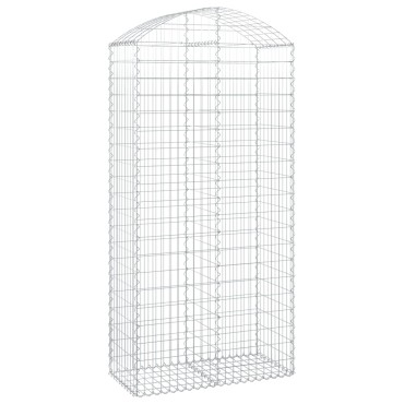 vidaXL Συρματοκιβώτιο Τοξωτό 100x50x200/220εκ. από Γαλβανισμένο Χάλυβα