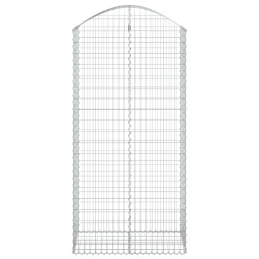vidaXL Συρματοκιβώτιο Τοξωτό 100x50x200/220εκ. από Γαλβανισμένο Χάλυβα