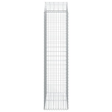 vidaXL Συρματοκιβώτιο Τοξωτό 100x50x200/220εκ. από Γαλβανισμένο Χάλυβα