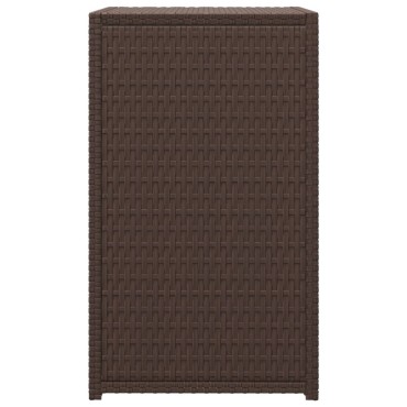 vidaXL Τραπέζι Γ Καφέ 40x35x60cm από Συνθετικό Ρατάν 1 τεμ.