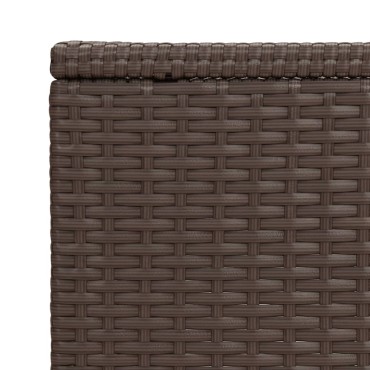 vidaXL Τραπέζι Γ Καφέ 40x35x60cm από Συνθετικό Ρατάν 1 τεμ.