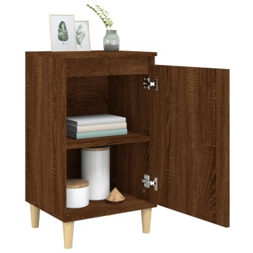 vidaXL Κομοδίνα 2 τεμ. Καφέ Δρυς 40x35x70cm από Επεξεργασμένο Ξύλο