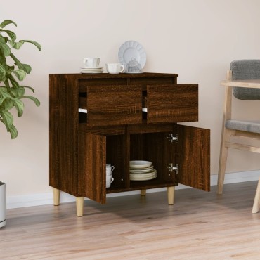 vidaXL Μπουφές Καφέ Δρυς 60x35x70cm από Επεξεργασμένο Ξύλο 1 τεμ.