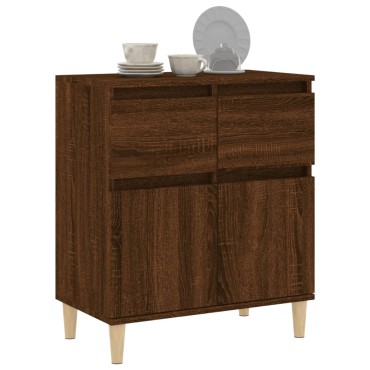 vidaXL Μπουφές Καφέ Δρυς 60x35x70cm από Επεξεργασμένο Ξύλο 1 τεμ.