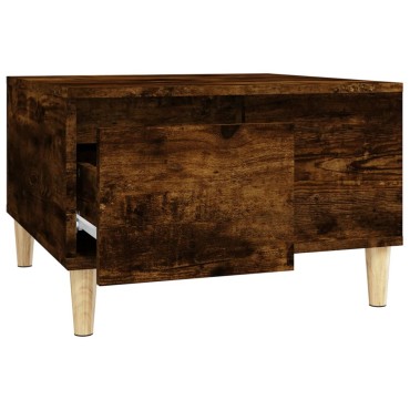 vidaXL Τραπεζάκι Σαλονιού Καπνιστή Δρυς 55x55x36,5cm Επεξεργασμ. Ξύλο 1 τεμ.