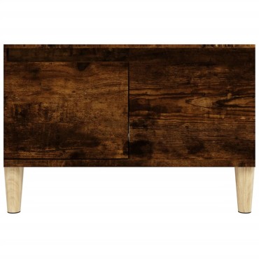 vidaXL Τραπεζάκι Σαλονιού Καπνιστή Δρυς 55x55x36,5cm Επεξεργασμ. Ξύλο 1 τεμ.