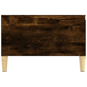 vidaXL Τραπεζάκι Σαλονιού Καπνιστή Δρυς 55x55x36,5cm Επεξεργασμ. Ξύλο 1 τεμ.