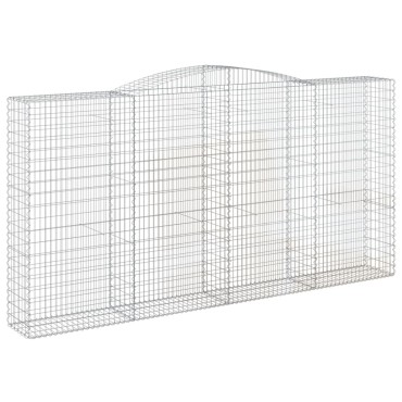 vidaXL Συρματοκιβώτια Τοξωτά 5 τεμ. 400x50x200/220 εκ. Γαλβαν. Ατσάλι
