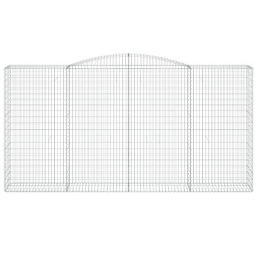 vidaXL Συρματοκιβώτια Τοξωτά 5 τεμ. 400x50x200/220 εκ. Γαλβαν. Ατσάλι