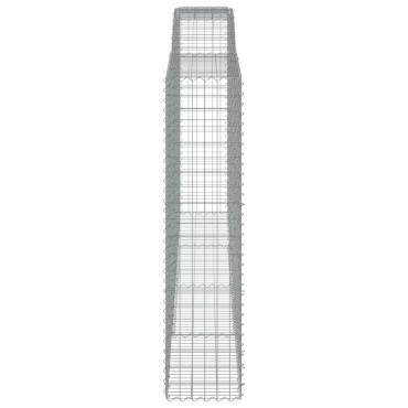 vidaXL Συρματοκιβώτια Τοξωτά 5 τεμ. 400x50x200/220 εκ. Γαλβαν. Ατσάλι