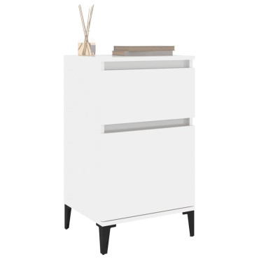 vidaXL Κομοδίνα 2 τεμ. Γυαλιστερό Λευκό 40x35x70cm