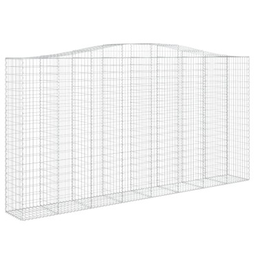 vidaXL Συρματοκιβώτια Τοξωτά 4 τεμ. 400x50x200/220 εκ. Γαλβαν. Ατσάλι