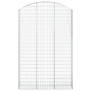 vidaXL Συρματοκιβώτιο Τοξωτό 150x30x220/240εκ. από Γαλβανισμένο Χάλυβα