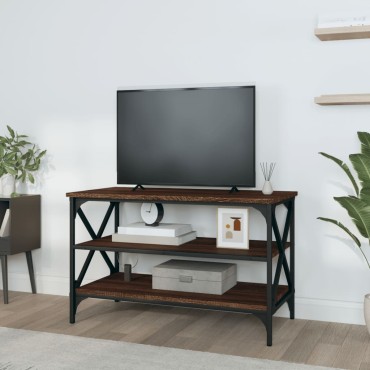 vidaXL Έπιπλο Τηλεόρασης Καφέ Δρυς 80x40x50cm Επεξεργασμένο Ξύλο 1 τεμ.