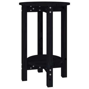vidaXL Τραπεζάκι Σαλονιού Μαύρο 40x60cm από Μασίφ Ξύλο Πεύκου 1 τεμ.
