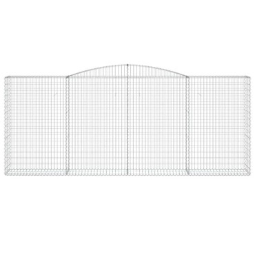 vidaXL Συρματοκιβώτια Τοξωτά 8 τεμ. 400x50x160/180 εκ. Γαλβαν. Ατσάλι