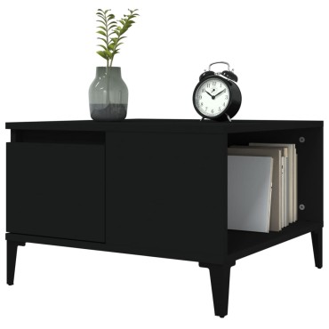 vidaXL Τραπεζάκι Σαλονιού Μαύρο 55x55x36,5cm από Επεξεργασμένο Ξύλο 1 τεμ.