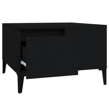 vidaXL Τραπεζάκι Σαλονιού Μαύρο 55x55x36,5cm από Επεξεργασμένο Ξύλο 1 τεμ.
