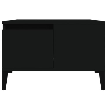 vidaXL Τραπεζάκι Σαλονιού Μαύρο 55x55x36,5cm από Επεξεργασμένο Ξύλο 1 τεμ.