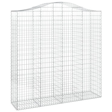vidaXL Συρματοκιβώτιο Τοξωτό 200x50x200/220εκ. από Γαλβανισμένο Χάλυβα