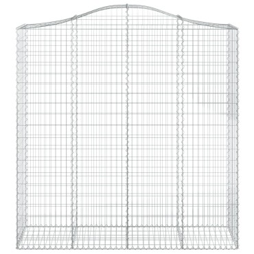 vidaXL Συρματοκιβώτιο Τοξωτό 200x50x200/220εκ. από Γαλβανισμένο Χάλυβα