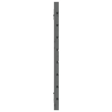 vidaXL Κεφαλάρι Τοίχου Γκρι 126x3x63cm από Μασίφ Ξύλο Πεύκου 1 τεμ.