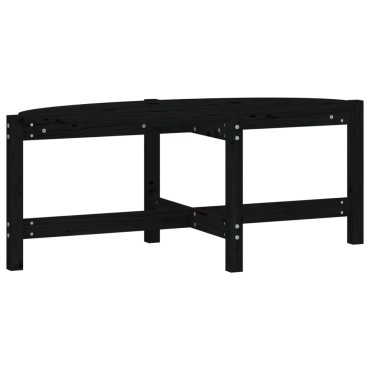 vidaXL Τραπεζάκι Σαλονιού Μαύρο 118x63x45cm από Μασίφ Ξύλο Πεύκου 1 τεμ.