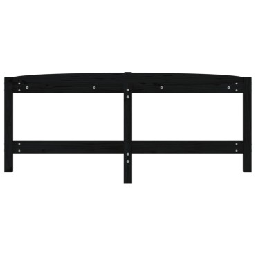 vidaXL Τραπεζάκι Σαλονιού Μαύρο 118x63x45cm από Μασίφ Ξύλο Πεύκου 1 τεμ.