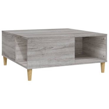 vidaXL Τραπεζάκι Σαλονιού Γκρι Sonoma 80x80x36,5cm Επεξεργασμένο Ξύλο 1 τεμ.