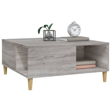 vidaXL Τραπεζάκι Σαλονιού Γκρι Sonoma 80x80x36,5cm Επεξεργασμένο Ξύλο 1 τεμ.