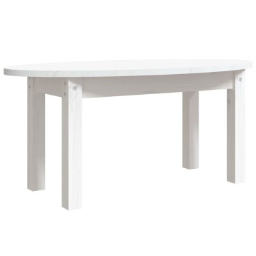 vidaXL Τραπεζάκι Σαλονιού Λευκό 80x40x35cm από Μασίφ Ξύλο Πεύκου 1 τεμ.