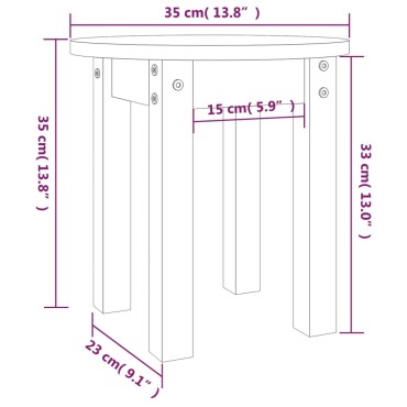 vidaXL Τραπεζάκι Σαλονιού Γκρι 35x35cm από Μασίφ Ξύλο Πεύκου 1 τεμ.