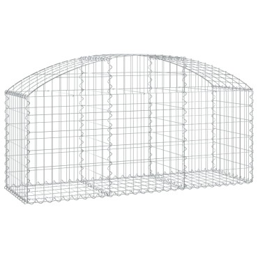 vidaXL Συρματοκιβώτιο Τοξωτό 150x50x60/80εκ. από Γαλβανισμένο Χάλυβα