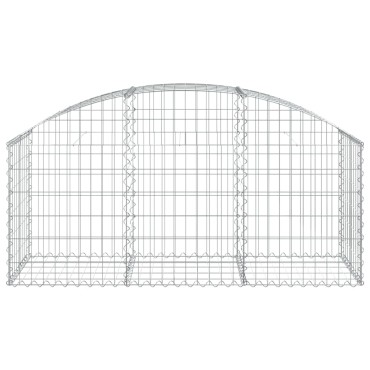 vidaXL Συρματοκιβώτιο Τοξωτό 150x50x60/80εκ. από Γαλβανισμένο Χάλυβα