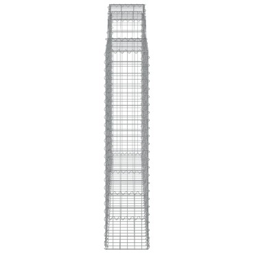 vidaXL Συρματοκιβώτια Τοξωτά 7 τεμ. 200x30x140/160 εκ. Γαλβαν. Ατσάλι